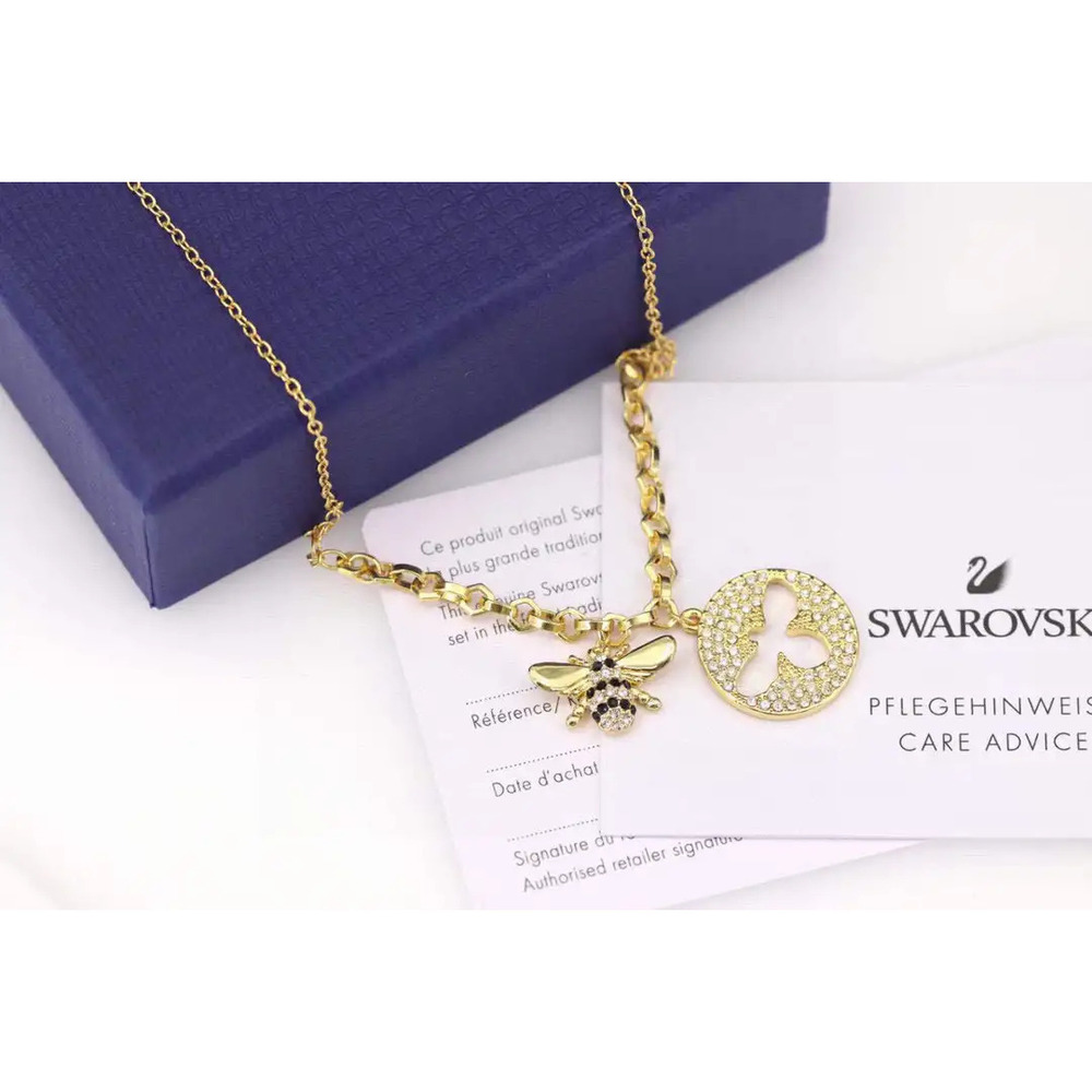 Swarovski Golden Bee Collarbone Necklace